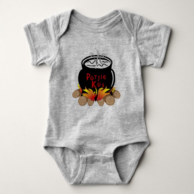 Baby Potjie Kos One Piece Baby Bodysuit (Front)