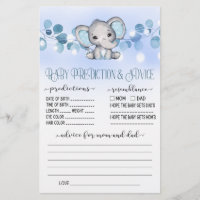 Baby Prediction and Advice Game Baby Shower Game