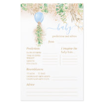Baby Predictions and Advice Baby Shower Game