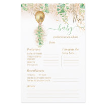 Baby Predictions and Advice Baby Shower Game