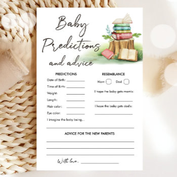 Baby Predictions And Advice Baby Shower Game by Anietillustration at Zazzle