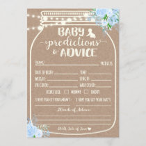 Baby Predictions and Advice Card