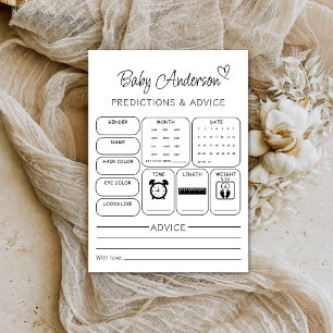 Baby Predictions and Advice Cards