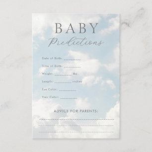 Baby Predictions and Advice Game Card