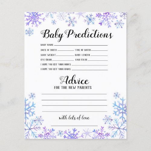 Baby Predictions _ Baby Its Cold Outside Flyer