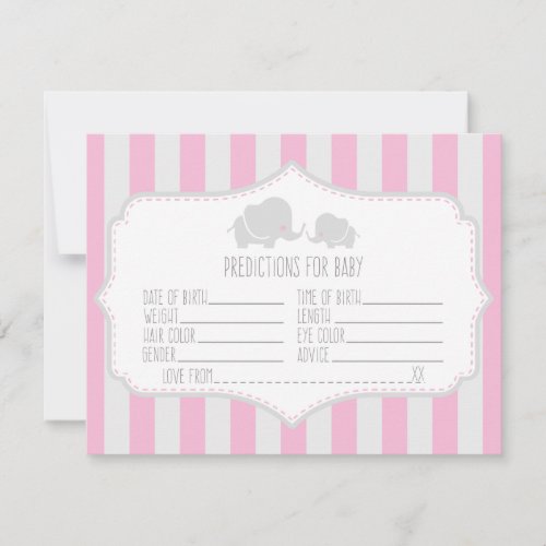 Baby Predictions _ Baby Shower Game Card