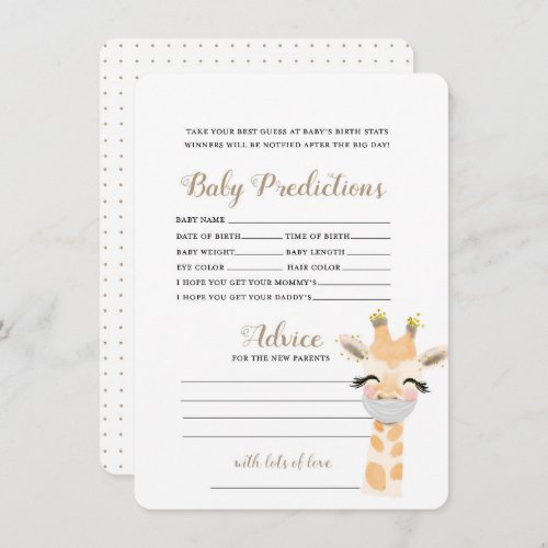 Baby Predictions _ Baby Shower Game Enclosure Card