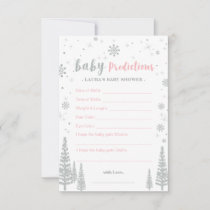 Baby Predictions Card - Winter Baby Shower Game