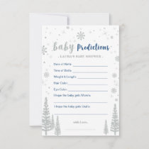 Baby Predictions Card - Winter Baby Shower Game