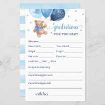Baby Predictions for the Baby Shower Teddy Bear