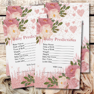 Baby Predictions Glitz And Glam Pink Sparkle Shine