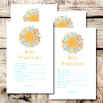 Baby Predictions Retro Boho Sun Here Comes The Sun