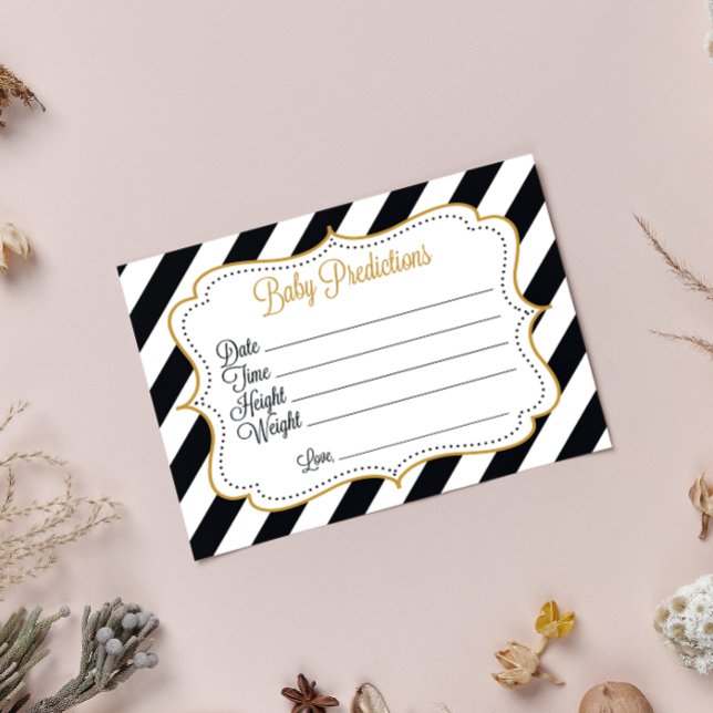 Baby Predictions Shower Game, Height, Weight, Date Enclosure Card (Creator Uploaded)