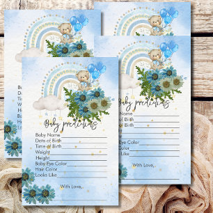 Baby Predictions We Can Bearly Wait Boho Rainbow