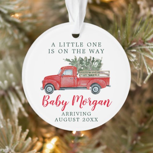 Baby Pregnancy Announcement Christmas Ornament
