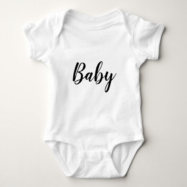 Baby Pregnancy New Baby Announcement T-Shirt Baby Bodysuit (Front)