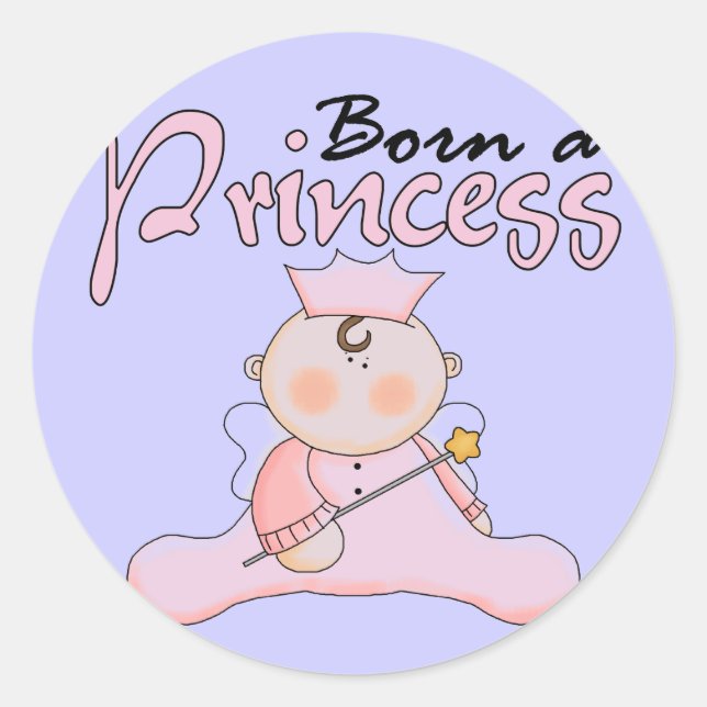Baby  Princess Pink T-shirts and Gifts Classic Round Sticker (Front)