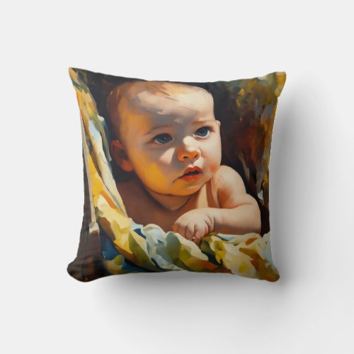 Baby Print Throw Pillow