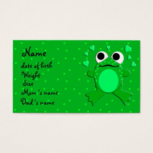 baby  profile card (customizable ) business card