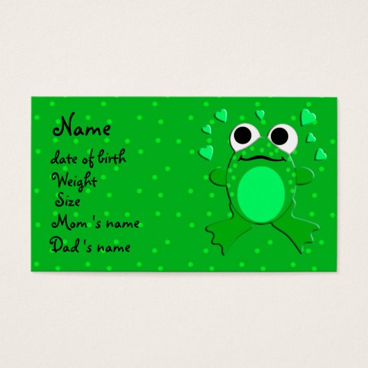 baby profile card (customizable ) (Front)