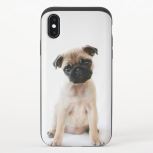 Baby Pug Portrait iPhone X Slider Case