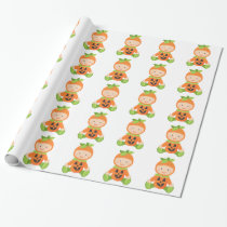 Baby Pumpkin Baby Shower Wrapping Paper