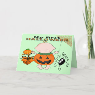 Baby Pumpkin My 1st Halloween Greeting Card