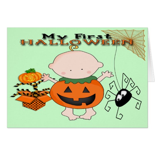 Baby Pumpkin My 1st Halloween Greeting Card
