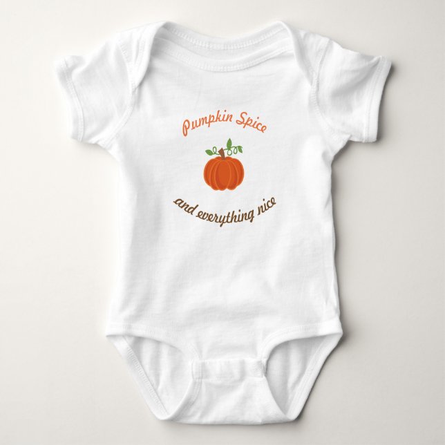 Baby Pumpkin Spice Onsie Baby Bodysuit (Front)