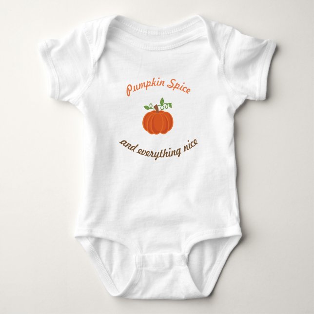 Baby Pumpkin Spice Onsie Bodysuit (Front)