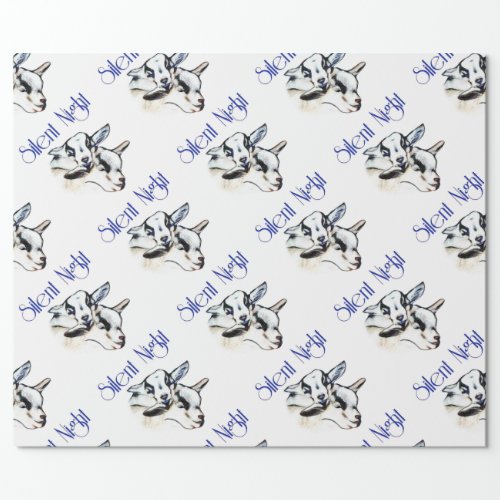 Baby Pygmy Goats Silent Night Christmas Wrapping Wrapping Paper