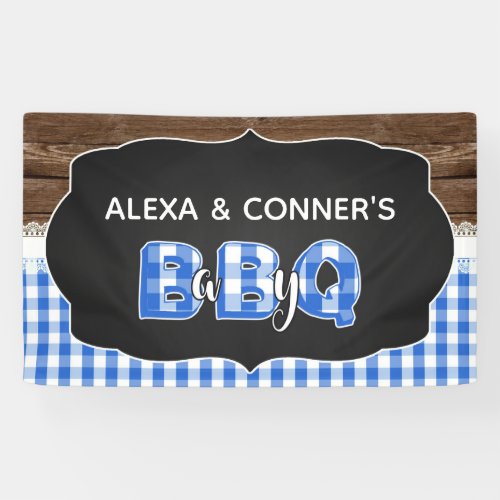 Baby Q Baby Shower Banner _ Dark Blue