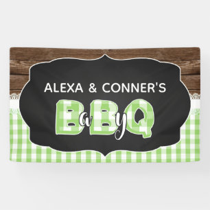 Baby Q Baby Shower Banner - Green