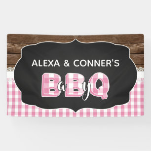 Baby Q Baby Shower Banner - Pink