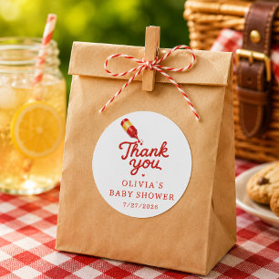 Baby-Q Baby Shower Favor Sticker