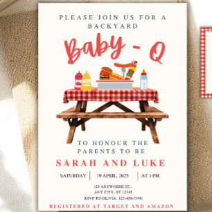 Baby-Q Baby Shower Invitation, Backyard BBQ (Edita Invitation