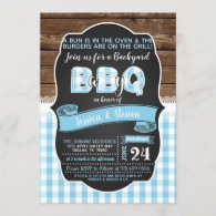 Baby Q Baby Shower Invitation for Boy - Baby Blue