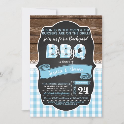 Baby Q Baby Shower Invitation for Boy _ Baby Blue