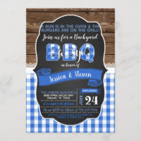 Baby Q Baby Shower Invitation for Boy - Blue