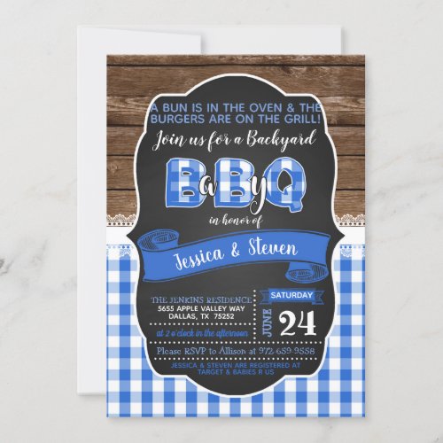 Baby Q Baby Shower Invitation for Boy _ Blue