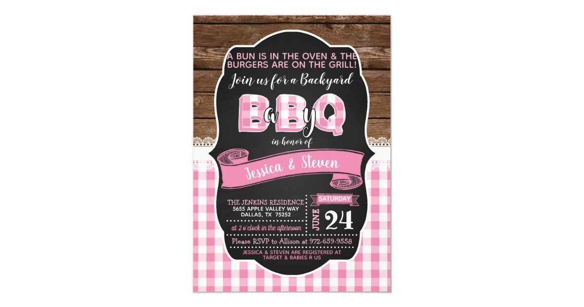 Baby Q Baby Shower Invitation for Girl- Pink | Zazzle.com