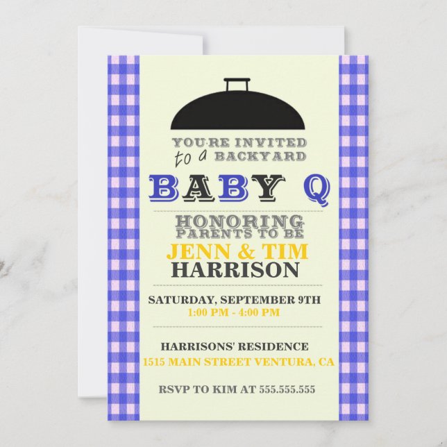 BaBy Q Baby Shower Invitations (Front)