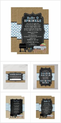Baby-Q Baby Shower / rustic blue