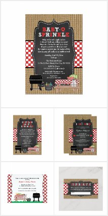Baby-Q Baby Shower / rustic red