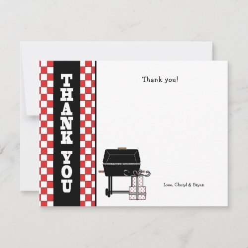 Baby Q Baby Shower Thank you note BBQ