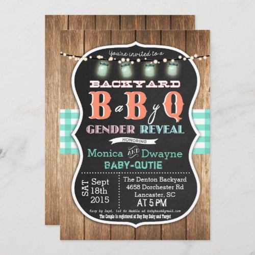 Baby Q BabyQ Couples Shower BBQ Invitation