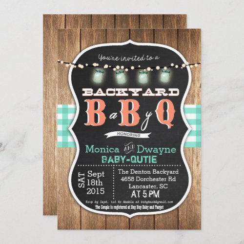 Baby Q BabyQ Couples Shower BBQ Invitation