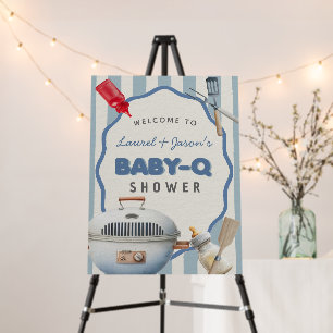 Baby-Q Backyard Baby Shower Welcome Sign