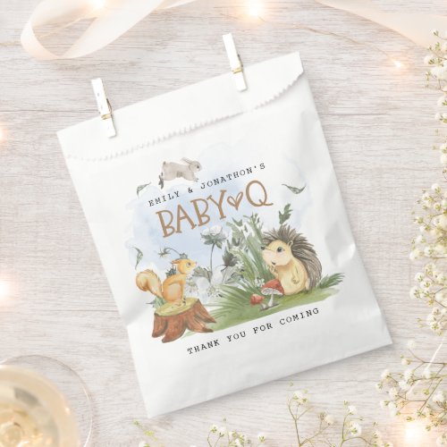 Baby Q Backyard Baby Shower Woodland Thank You  Favor Bag