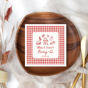 Baby Q Backyard BBQ Baby Shower Napkins